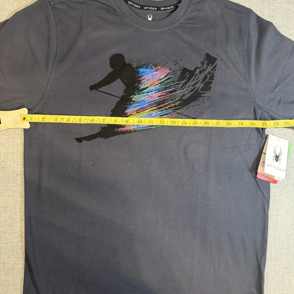 Spyder Men's XL Graphic T Shirt NWT Gray Ski Mountain Logo Tee New